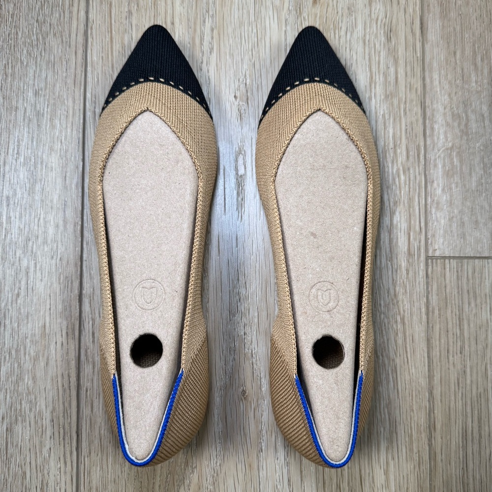Rothy’s Point Camel Captoe size 7.5 NWOT
